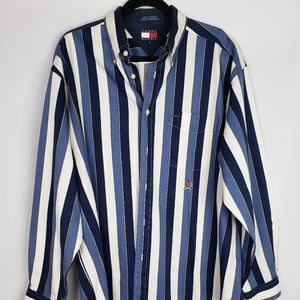 Vintage Tommy Hilfiger Vertical Striped Button Up